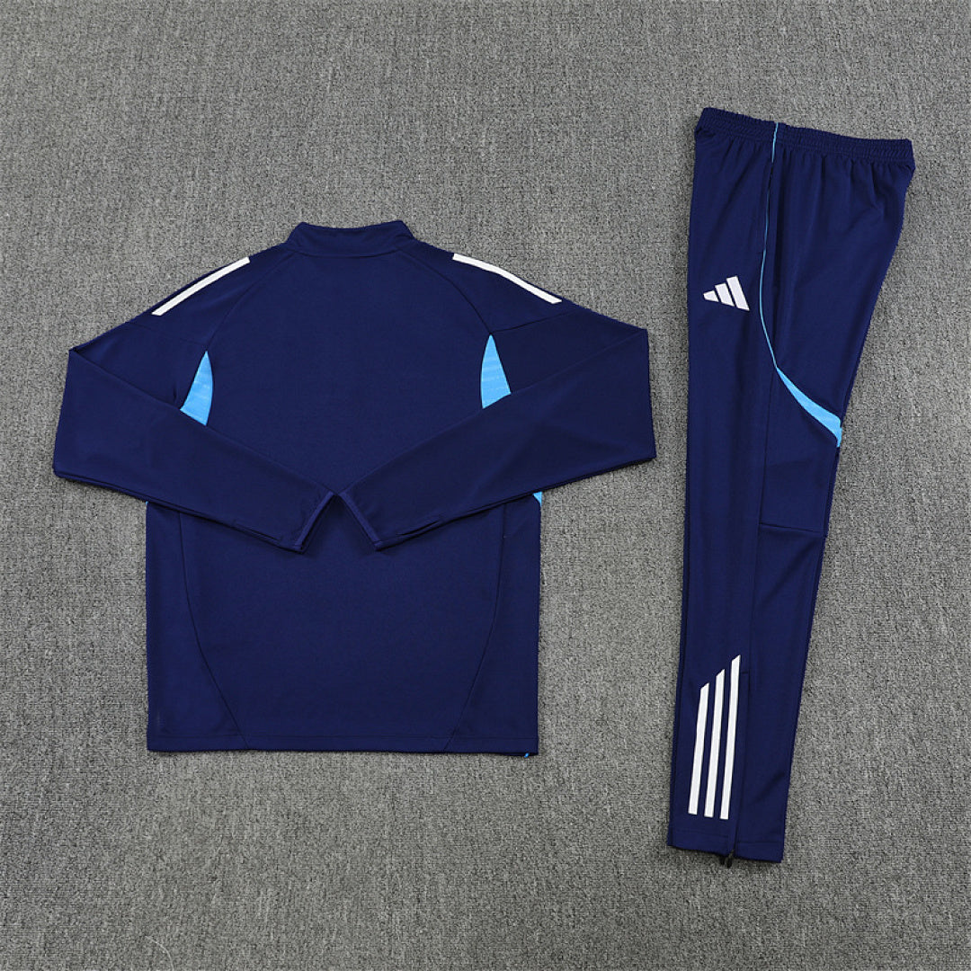 /26 Real Madrid Royal Blue Half Pull Training Suit (Adults&amp;Kids)7