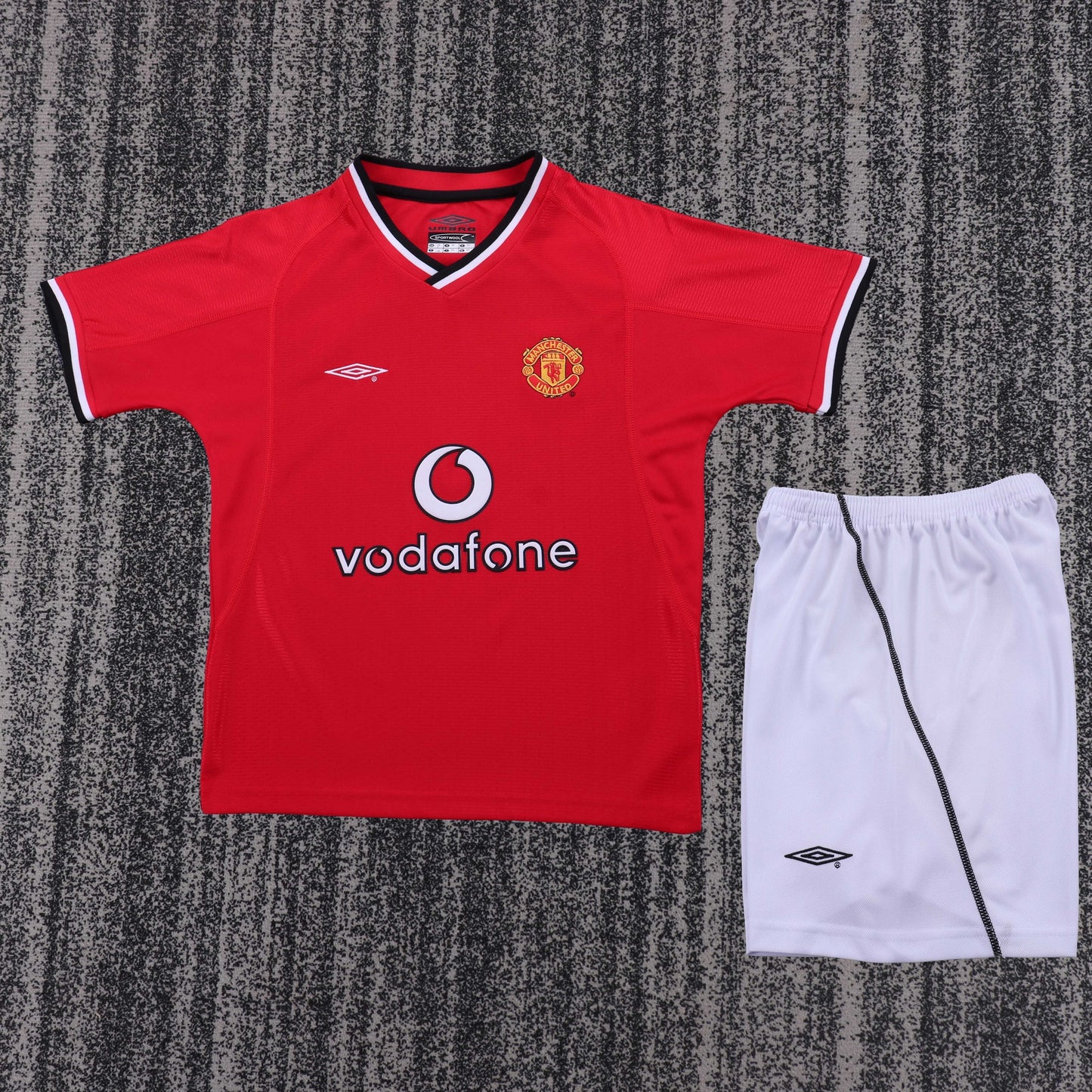 Retro Kids 2000/02 Manchester United Home Football Jersey&amp;Size16-28