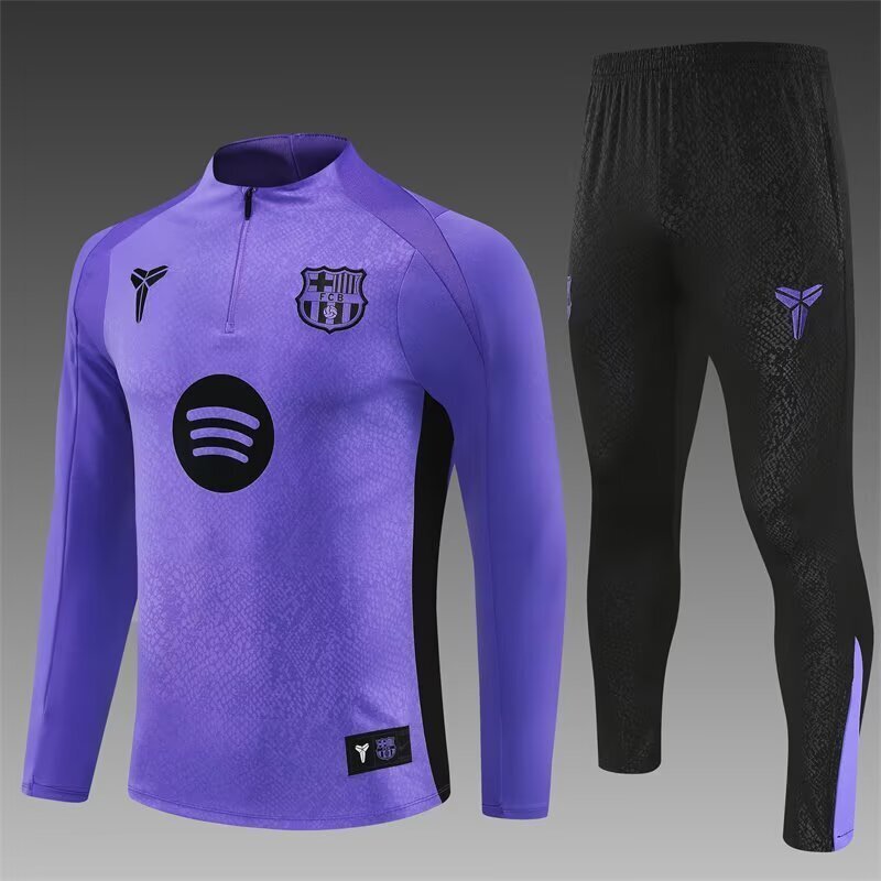25/26 Barcelona Purple [Co branded] Half Pull Training Suit S-XXL