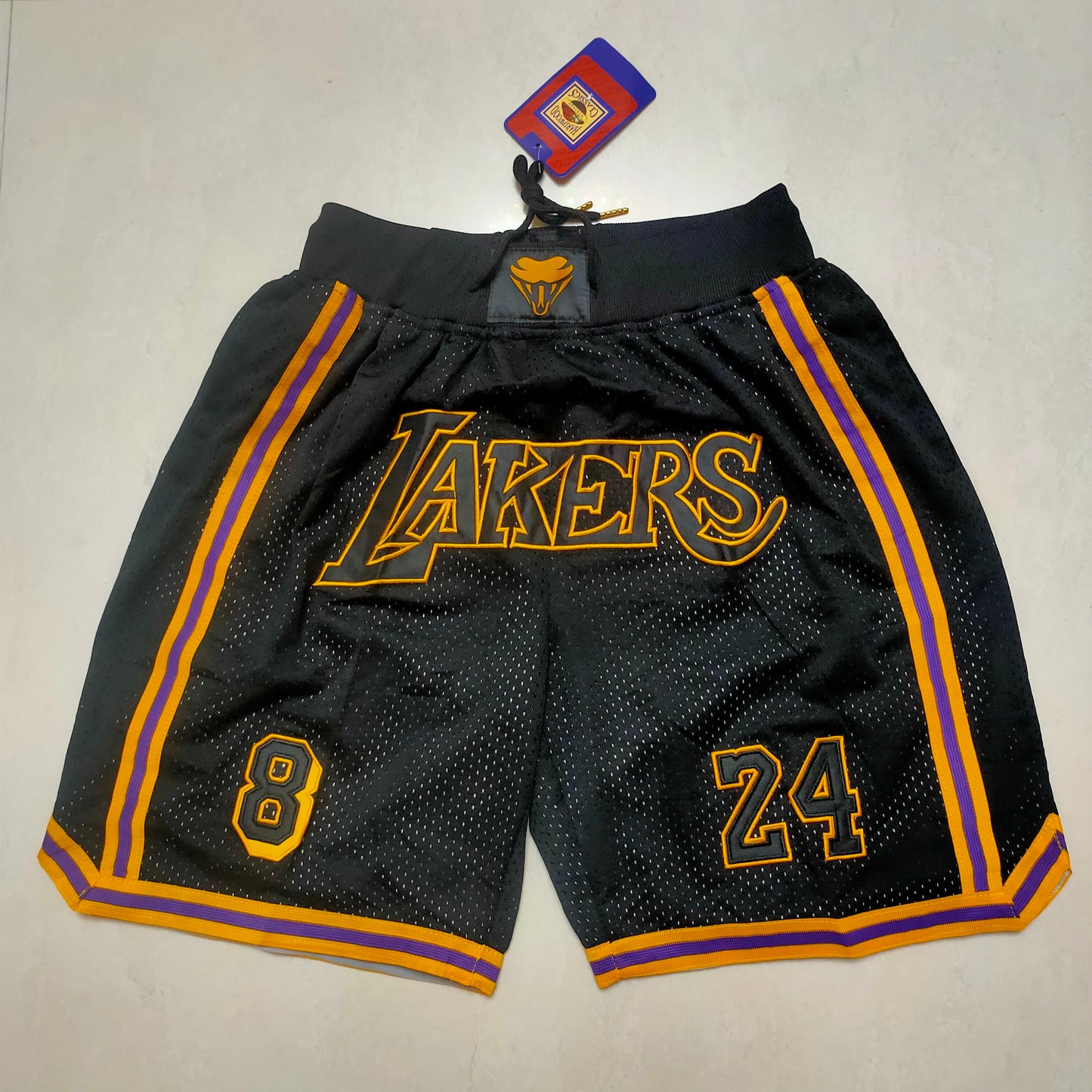 Lakers BOB 8-24 Black Pocket Shorts