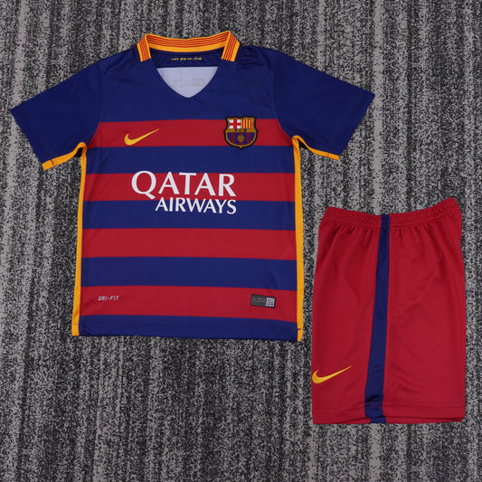 Retro Kids 2015/16 Barcelona Home Football Shirt&amp;Size16-28