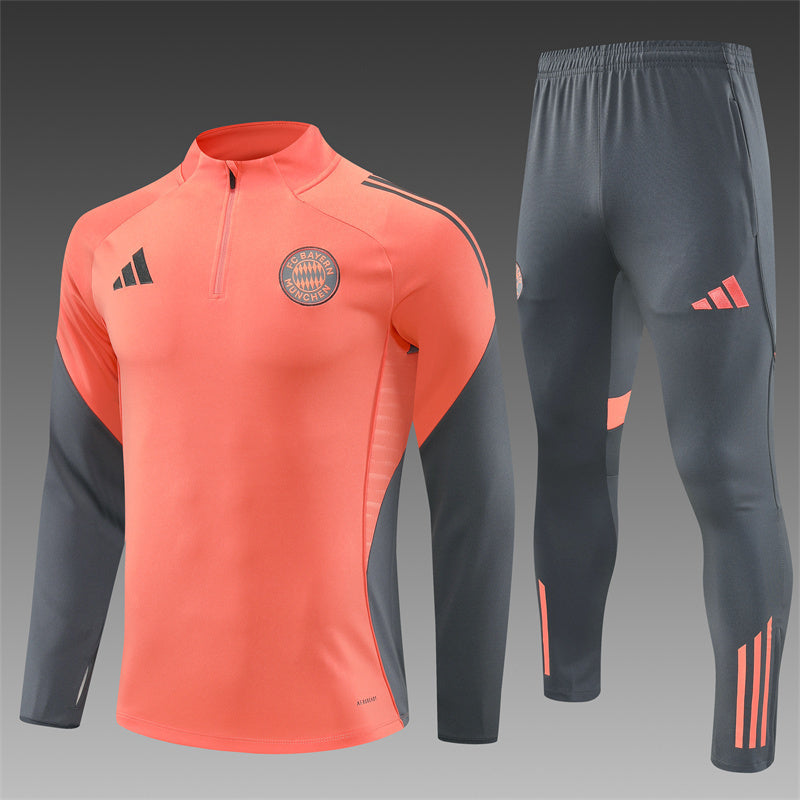2025/26 Bayern Orange Half Pull Training Suit (Adults&amp;Kids)