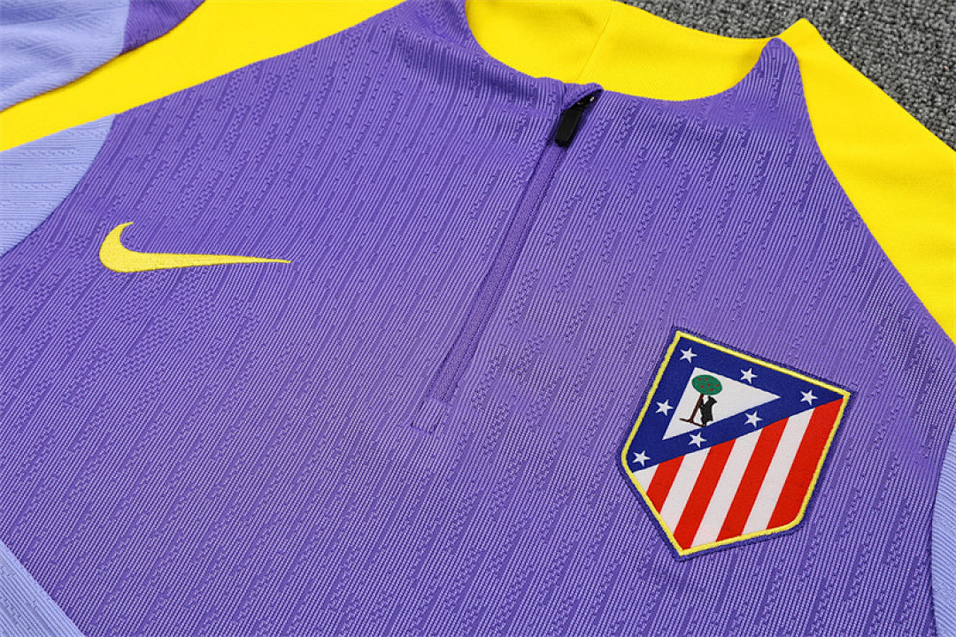/26 Atletico Madrid Purple Half Pull Training Suit (Adults&amp;Kids)8