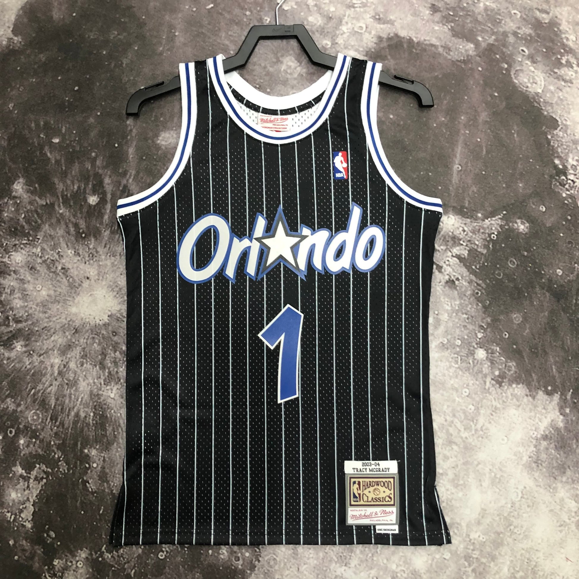 MN hot-pressed vintage jersey: SW Magic 2004 season black No. 1 McGrady