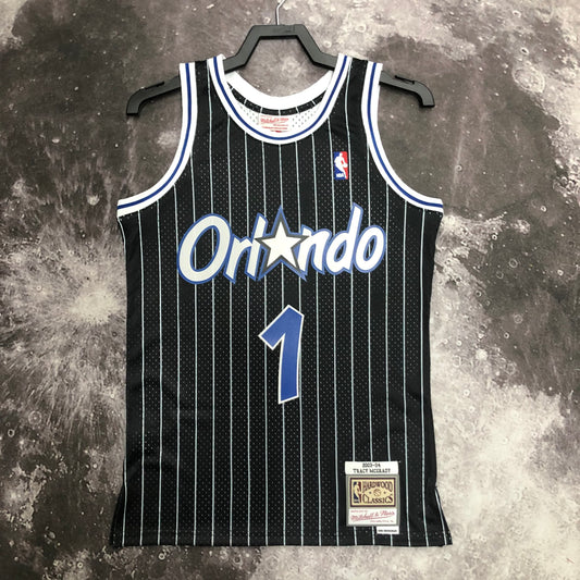 MN hot-pressed vintage jersey: SW Magic 2004 season black No. 1 McGrady