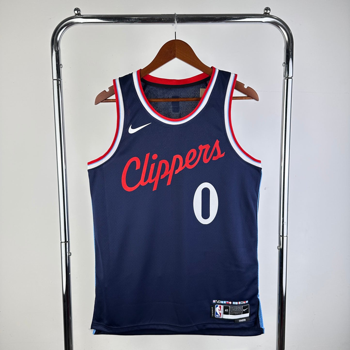 25 Season Clippers away navy blue 0 # Westbrook