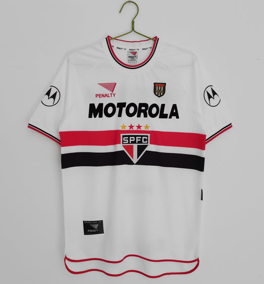 Retro 2000 Sao Paulo home round neck football jersey S-XXL