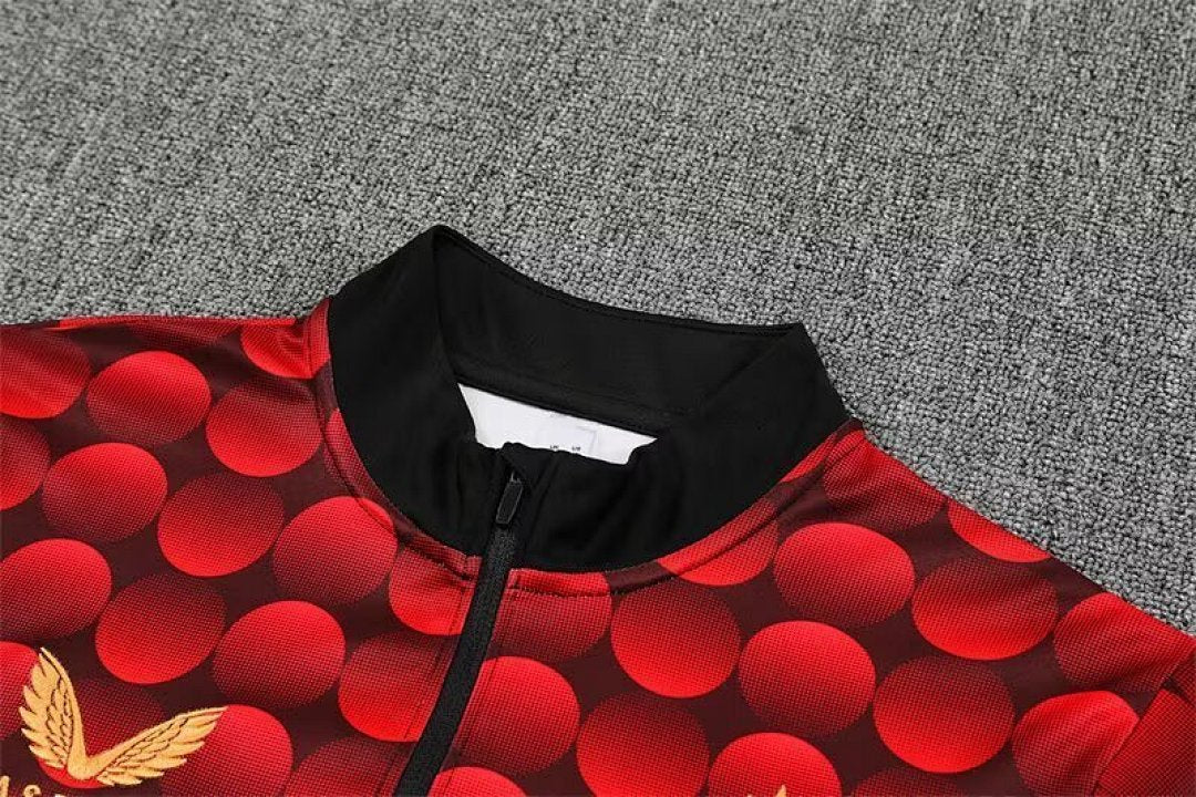 /26 Feyenoord Red Black Half Pull Training Suit S-XXL7
