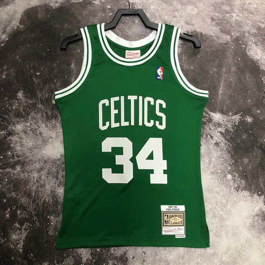 MN hot-pressed vintage jersey: SW Celtics' No. 34 of 2008 season Pierce