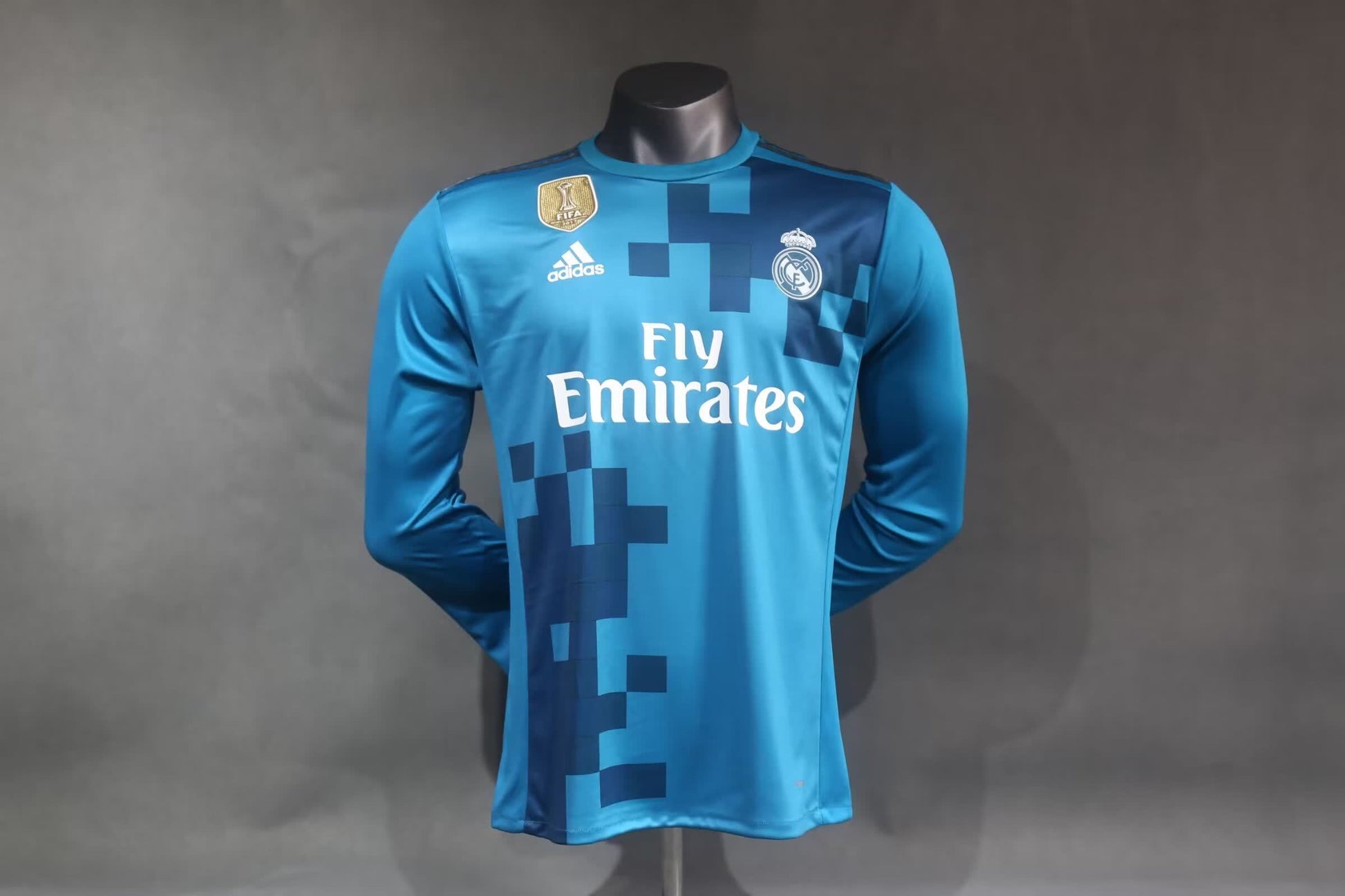 17/18 Real Madrid Second Away Long Sleeve Retro Player Edition S-3XL