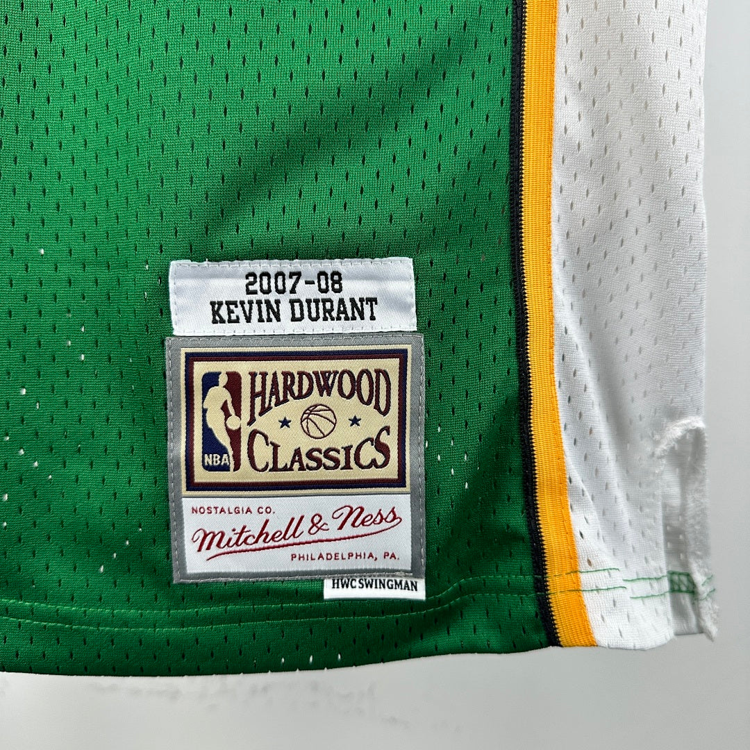MN retro hot press jersey SW: Supersonics 07/08 season green 35 # Durant S-XXL7