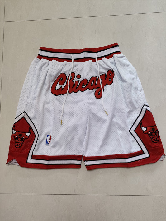 Bulls White One Piece Pocket Shorts
