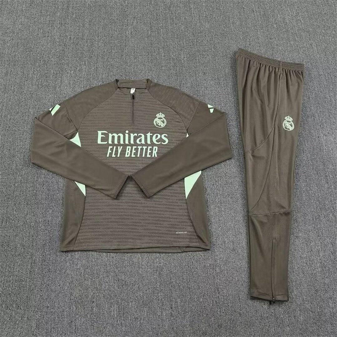 /26 Real Madrid Khaki Half Pull Training Suit S-XXL6