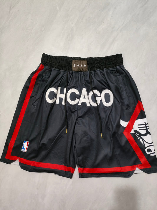 NBA Bulls Black 24 Season City Pocket Shorts