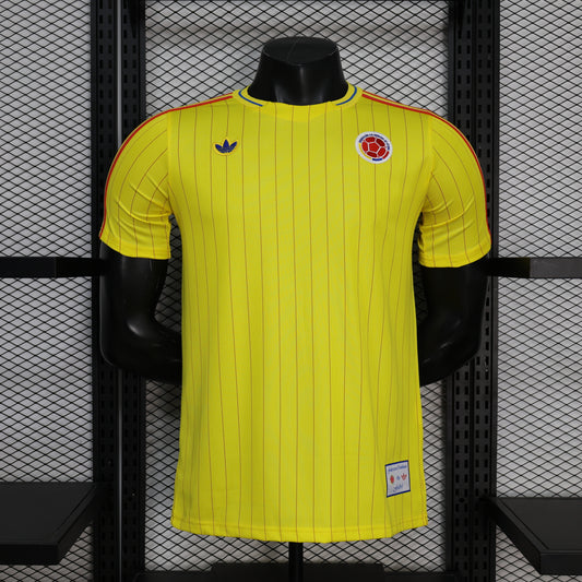 2026/27 Colombia yellow retro casual player version football jersey S-XXL