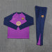 /26 Barcelona Purple Half Pull Training Suit (Adults&amp;Kids)8