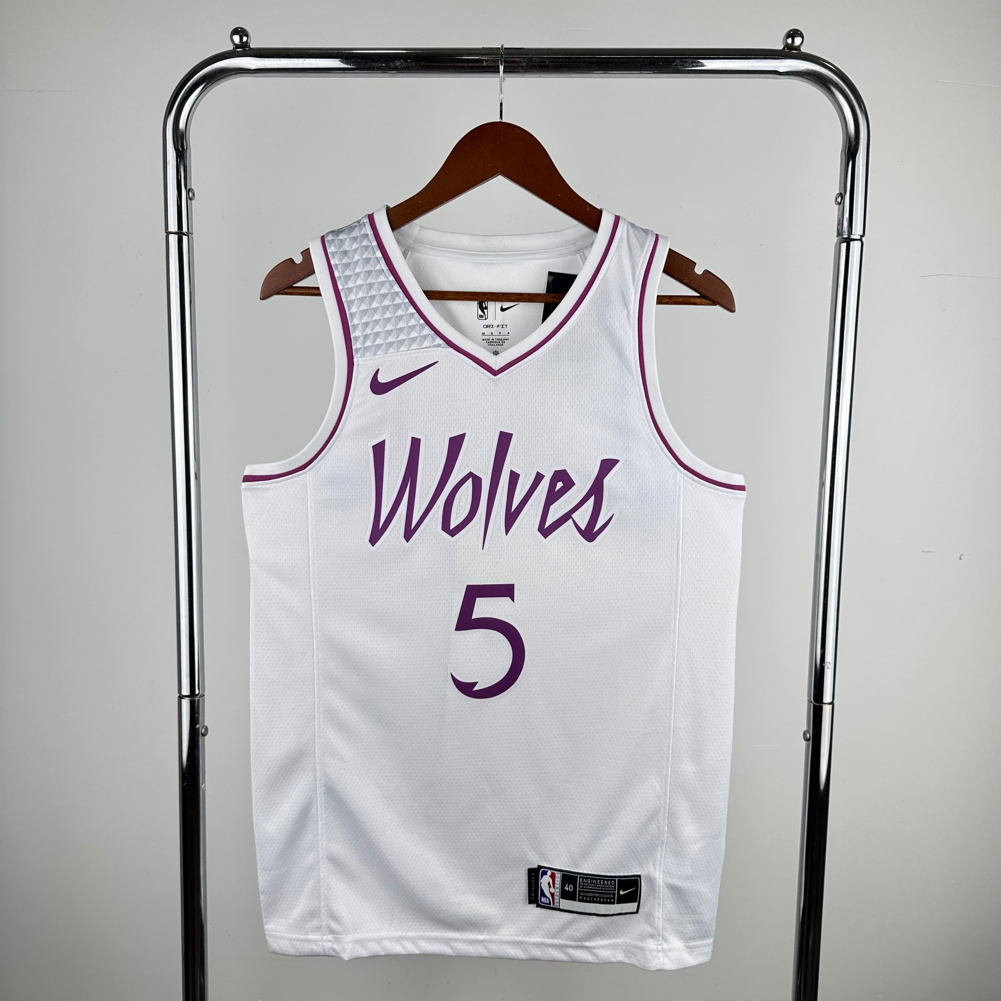Timberwolves White No. 5 # Edwards