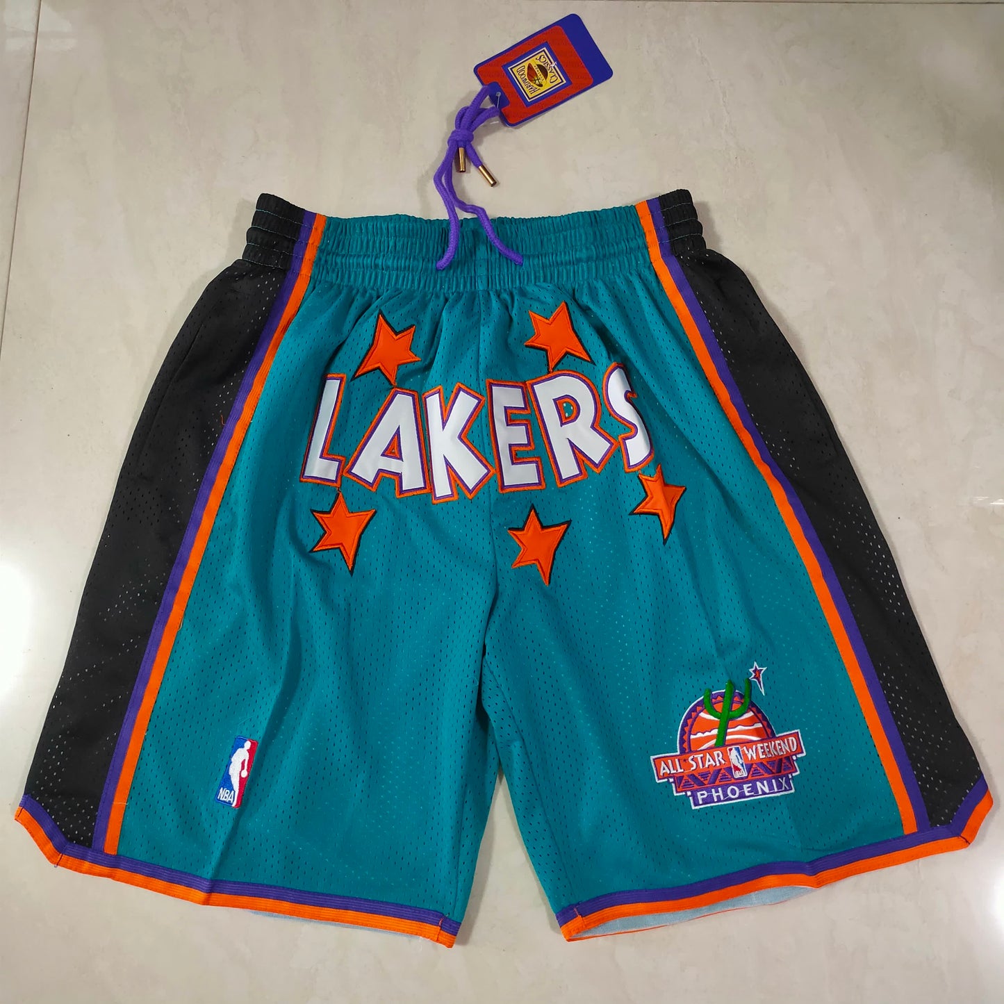 Lakers 95 All Star Green Pocket Shorts