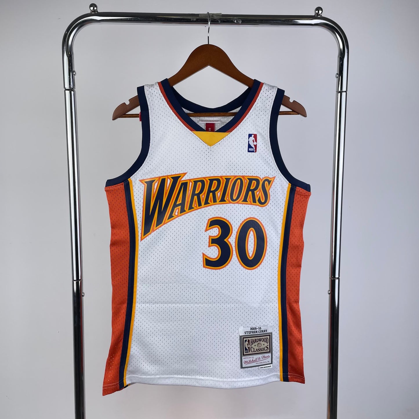 MN Heat Pressed Vintage Jersey: SW Warriors 09/10 Rookie White 30 # Curry