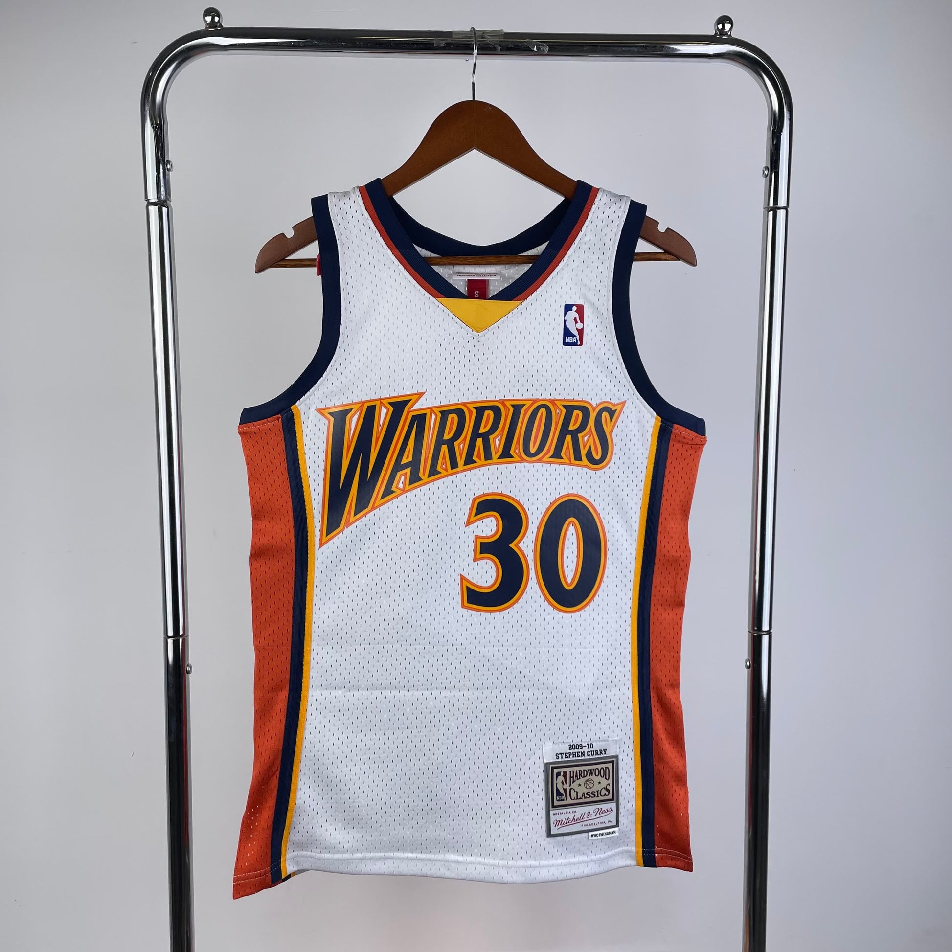 MN Heat Pressed Vintage Jersey: SW Warriors 09/10 Rookie White 30 # Curry