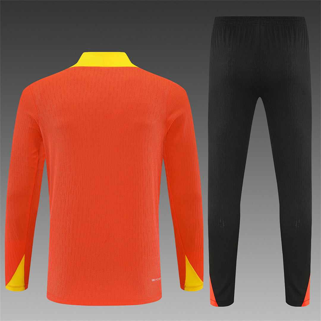 /26 Brazil Orange Half Pull Training Suit (Adults&amp;Kids)8