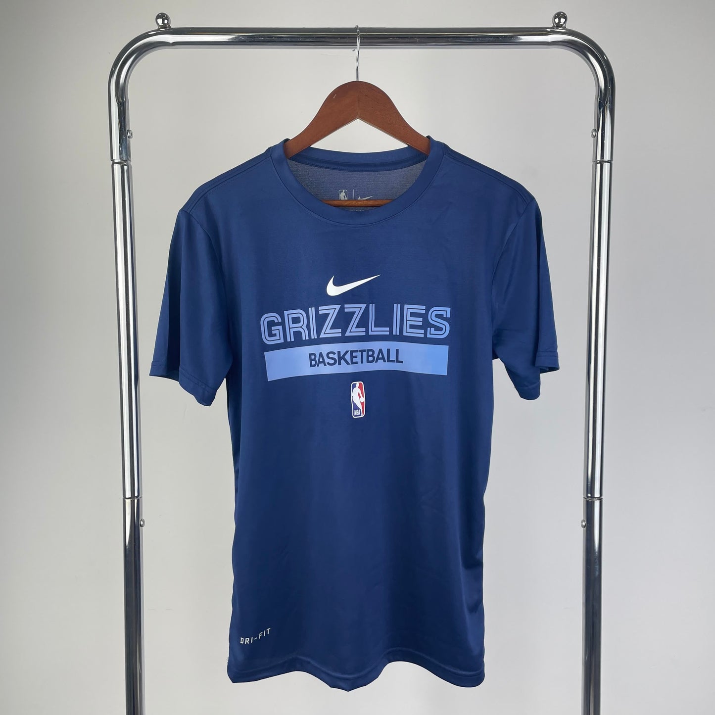 23 Season Grizzlies Navy Blue Training Quick Dried T-shirt Short Sleeve