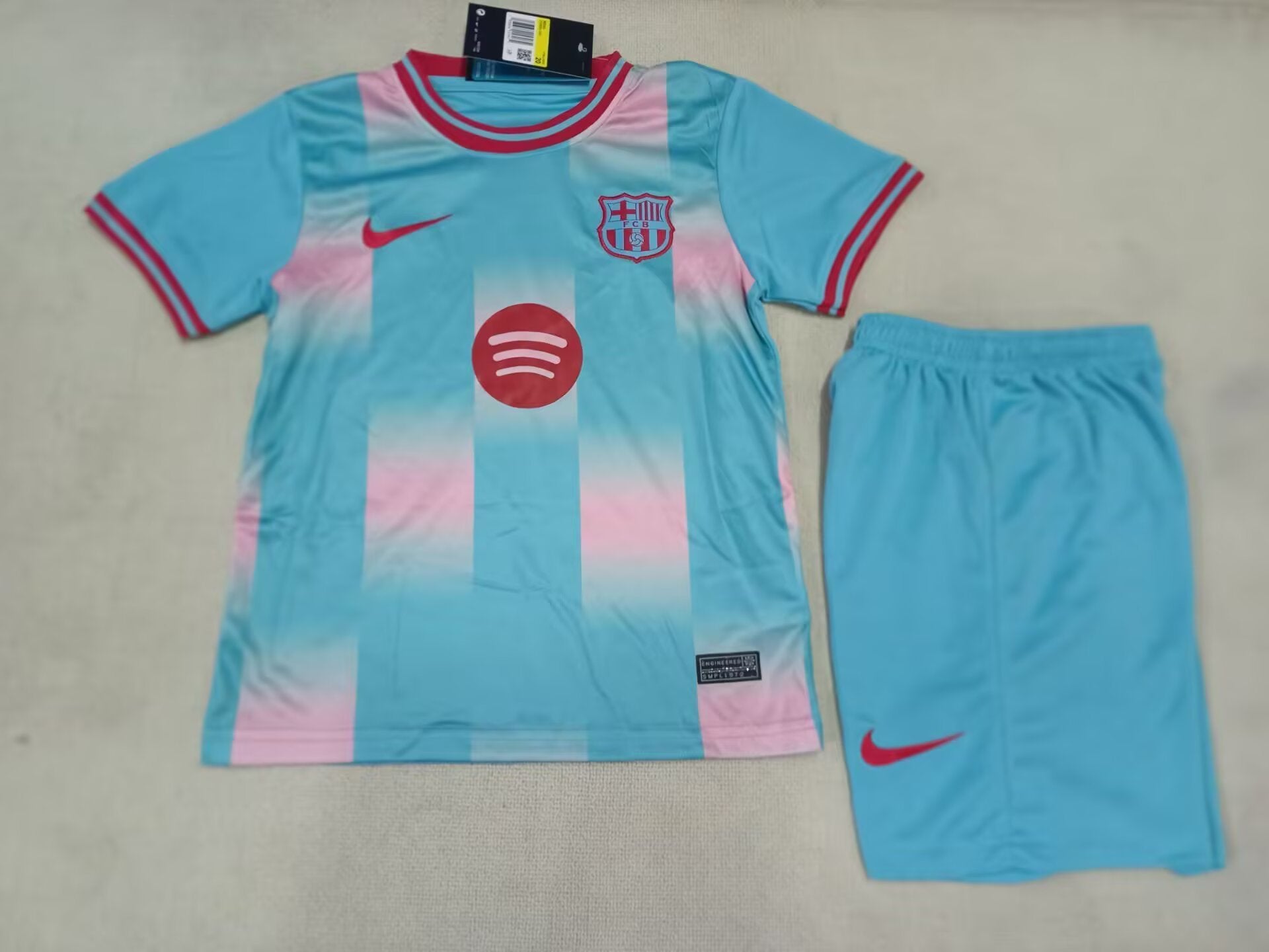 25/26 Kids Barcelona Training Uniform Blue Size16-30