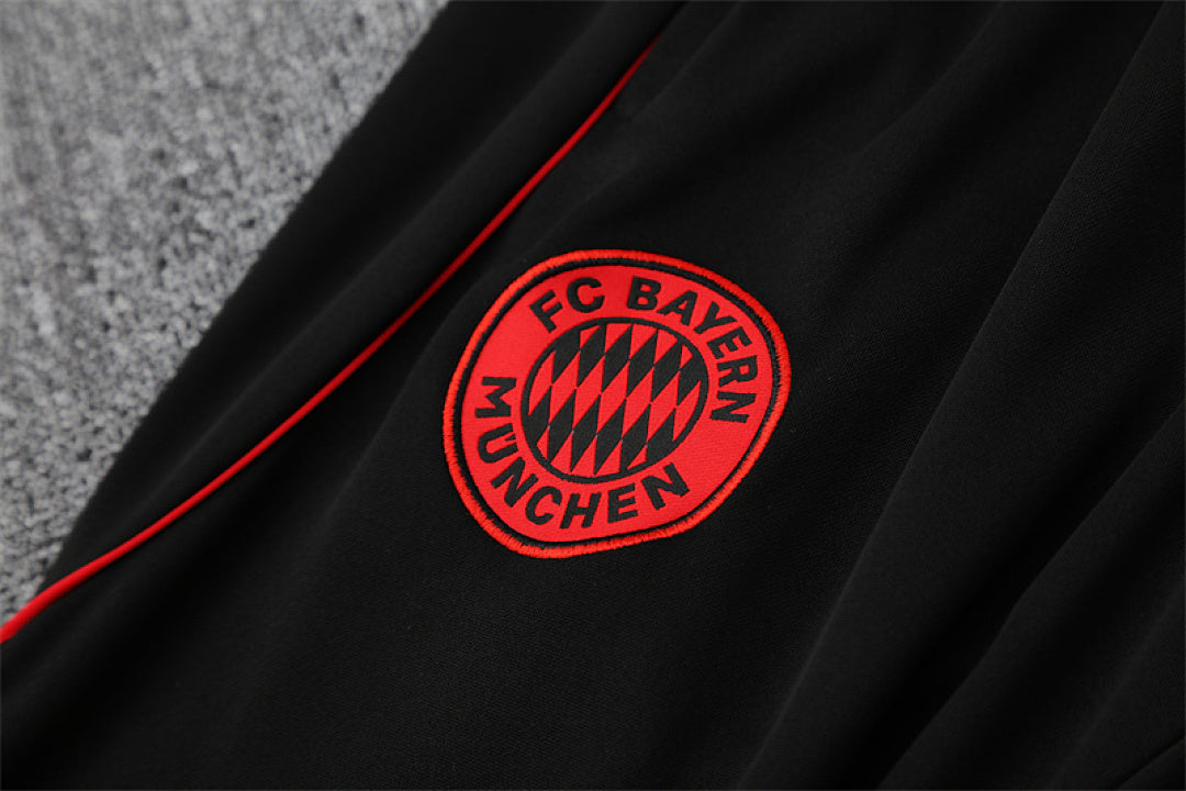 /26 Bayern Black Half Pull Training Suit (Adults&amp;Kids)7