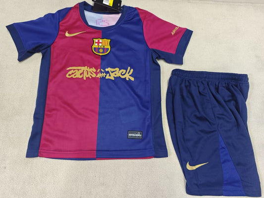 25/26 Kids Barcelona Red Co branded Edition Size 16~28