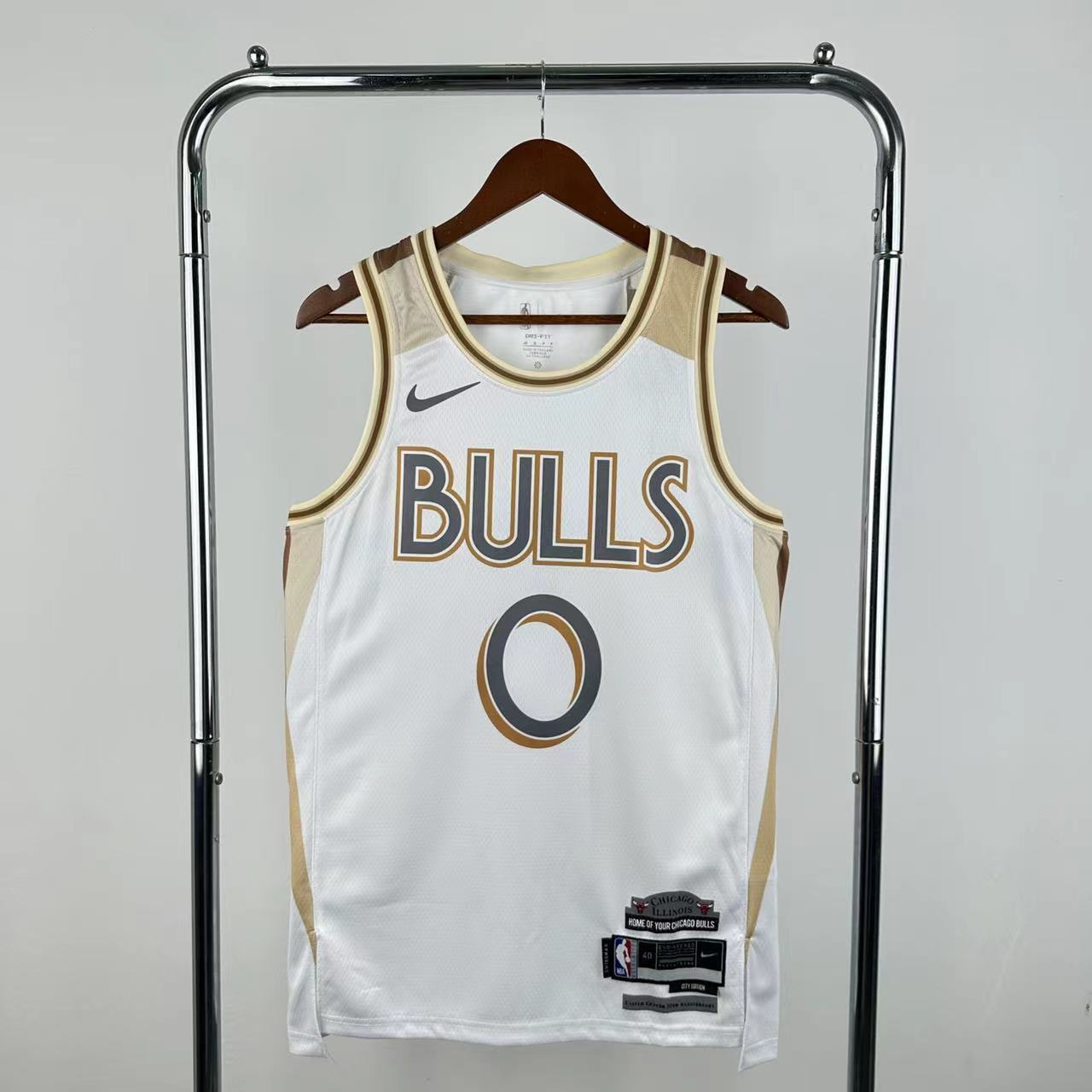 25th season Bulls City Edition 0 # White S-XXL