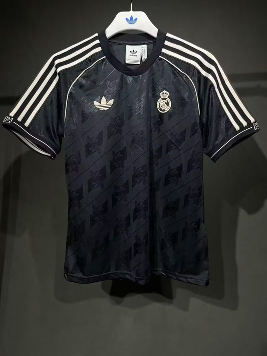 24/25 Real Madrid Black Co branded Casual T-shirt S-3XL