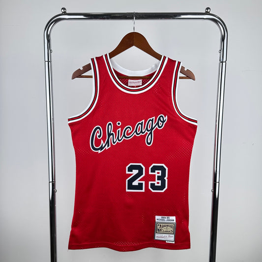 MN Hot Pressed Retro Jersey: SW Bulls 84/85 Season Rookie Red 23 #Jordan