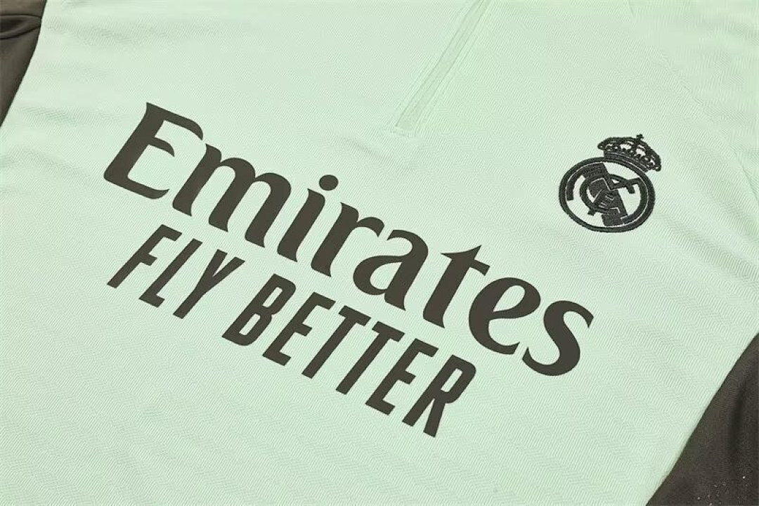 /26 Real Madrid Light Green Half Pull Training Suit S-XXL6