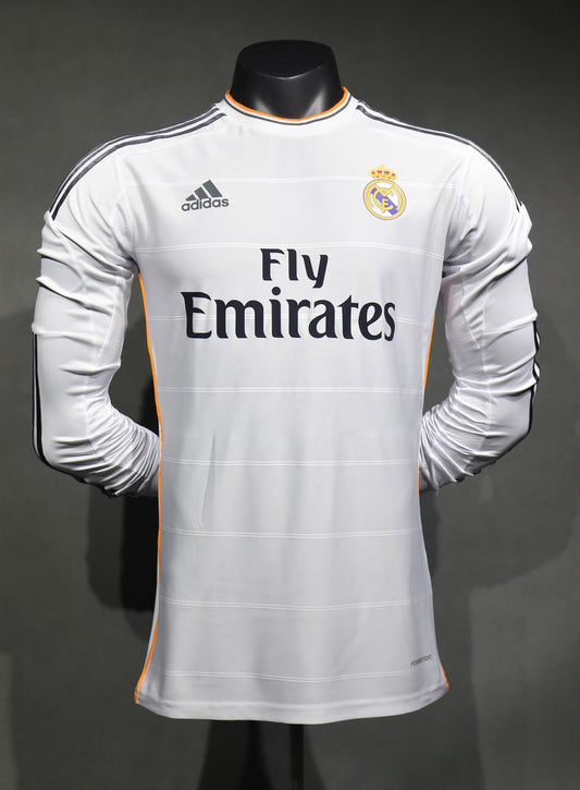 Retro 2013/14 Real Madrid Home Long Sleeve Player Edition S-3XL
