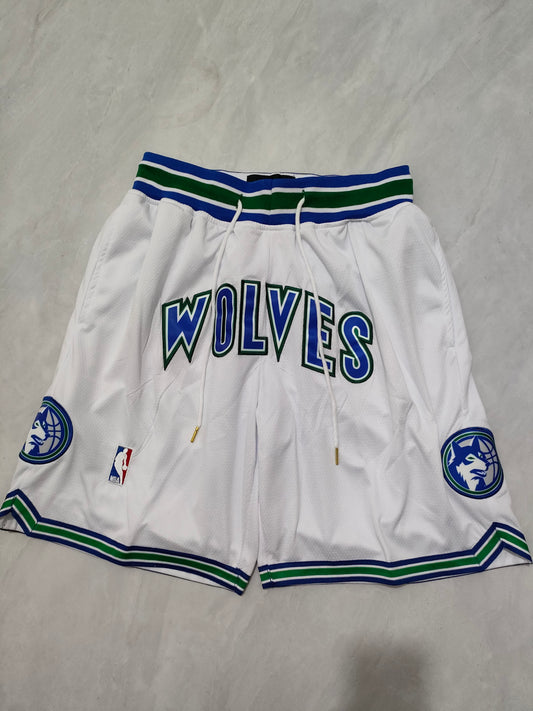 NBA Timberwolves Classic White Pocket Shorts