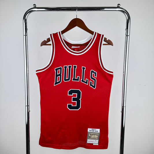 MN Hot Pressed Retro Jersey: SW Bulls Season 16/17 Red No. 3 Wade