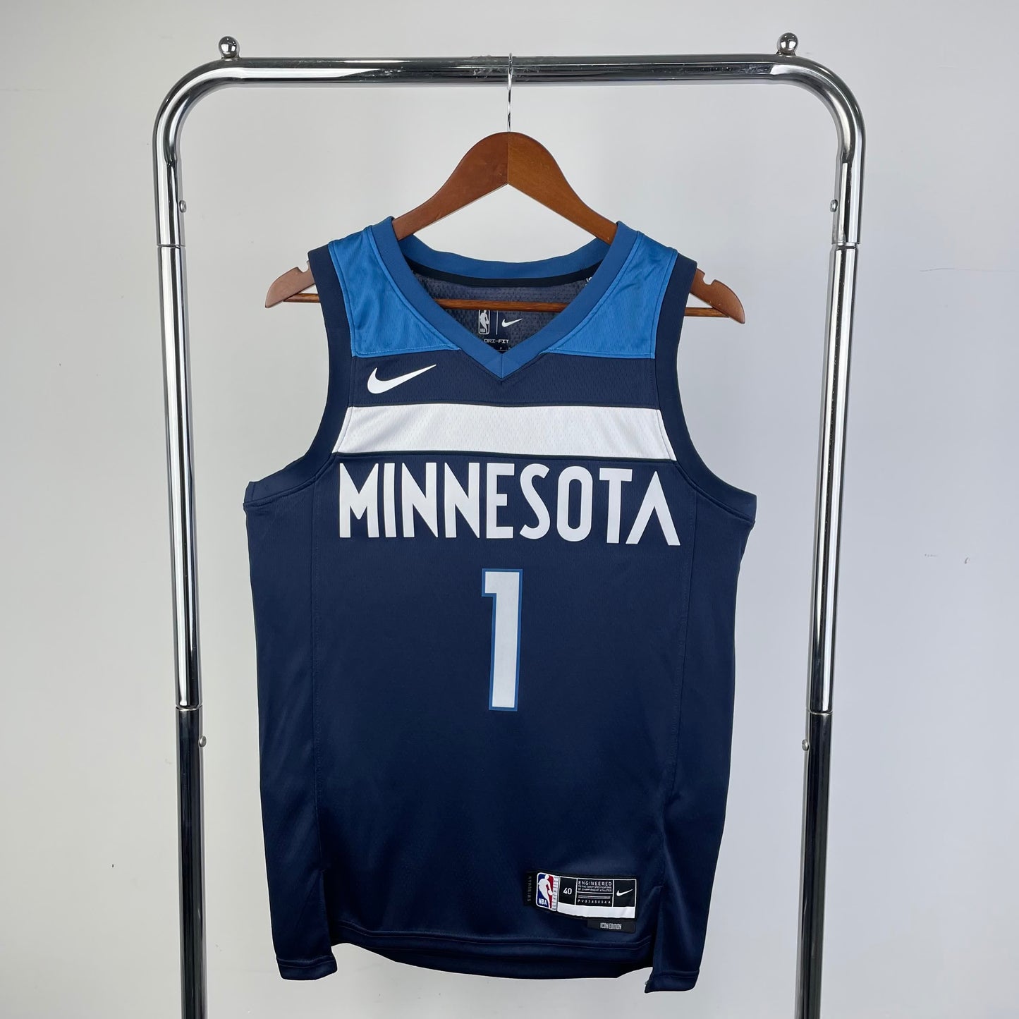 23 Season Timberwolves Away Hide Blue 1 # Anderson (Lee Kyle)