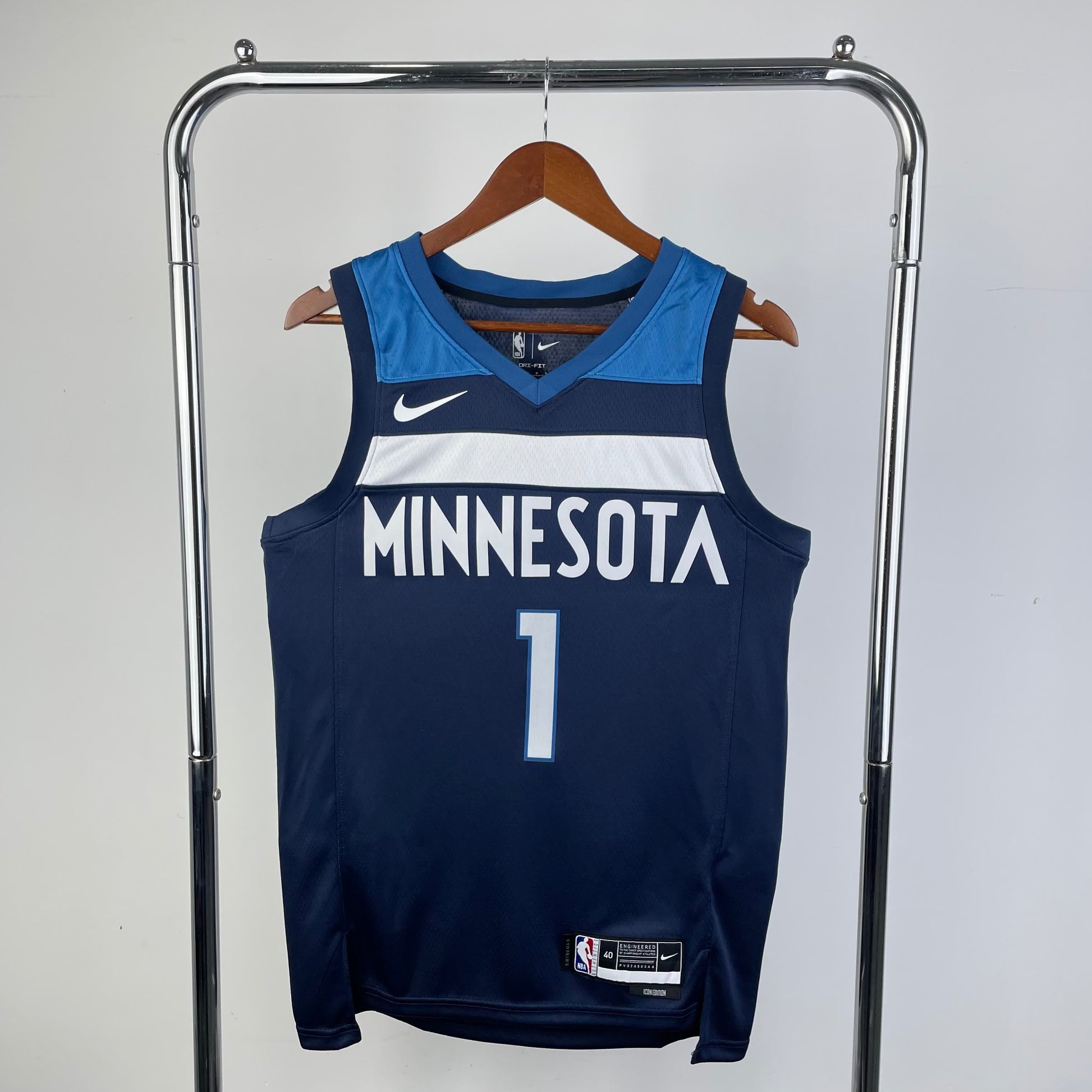 23 Season Timberwolves Away Hide Blue 1 # Anderson (Lee Kyle)
