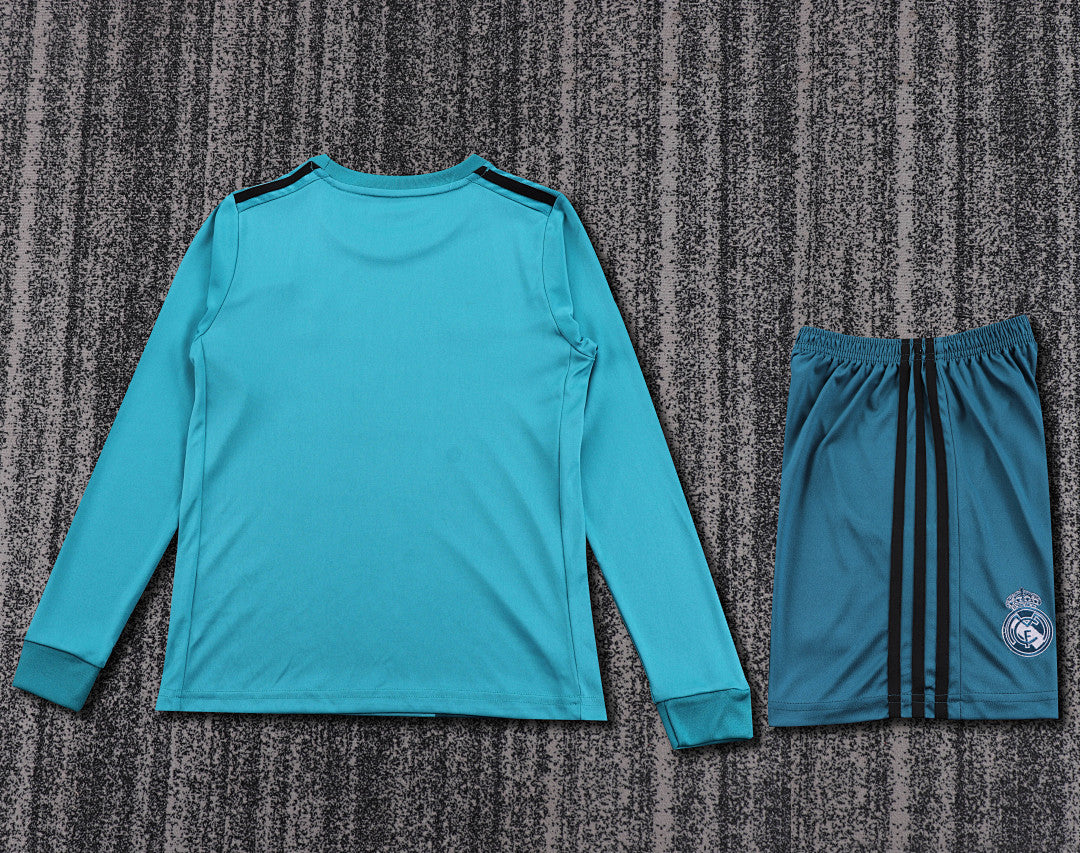 Retro Kids 2017/18 Real Madrid Second away Long sleeved&amp;Size16~286