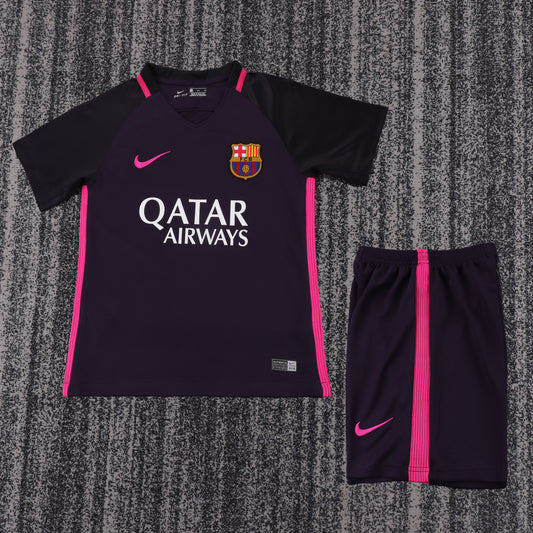 Retro Kids 2016/17 Barcelona away football shirt&amp;Size16-28
