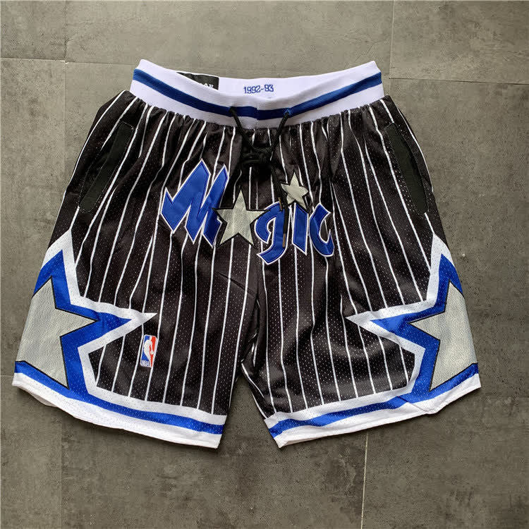 Magic JUST DON Co branded Pants Black Vertical Strips