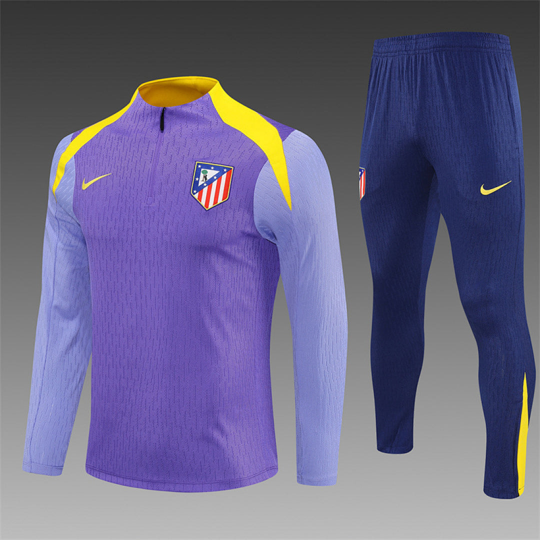 /26 Atletico Madrid Purple Half Pull Training Suit (Adults&amp;Kids)8