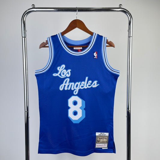 MN Fan Edition Hot Pressed Vintage Jersey: Lakers' 1996/97 Blue No. 8 Kobe