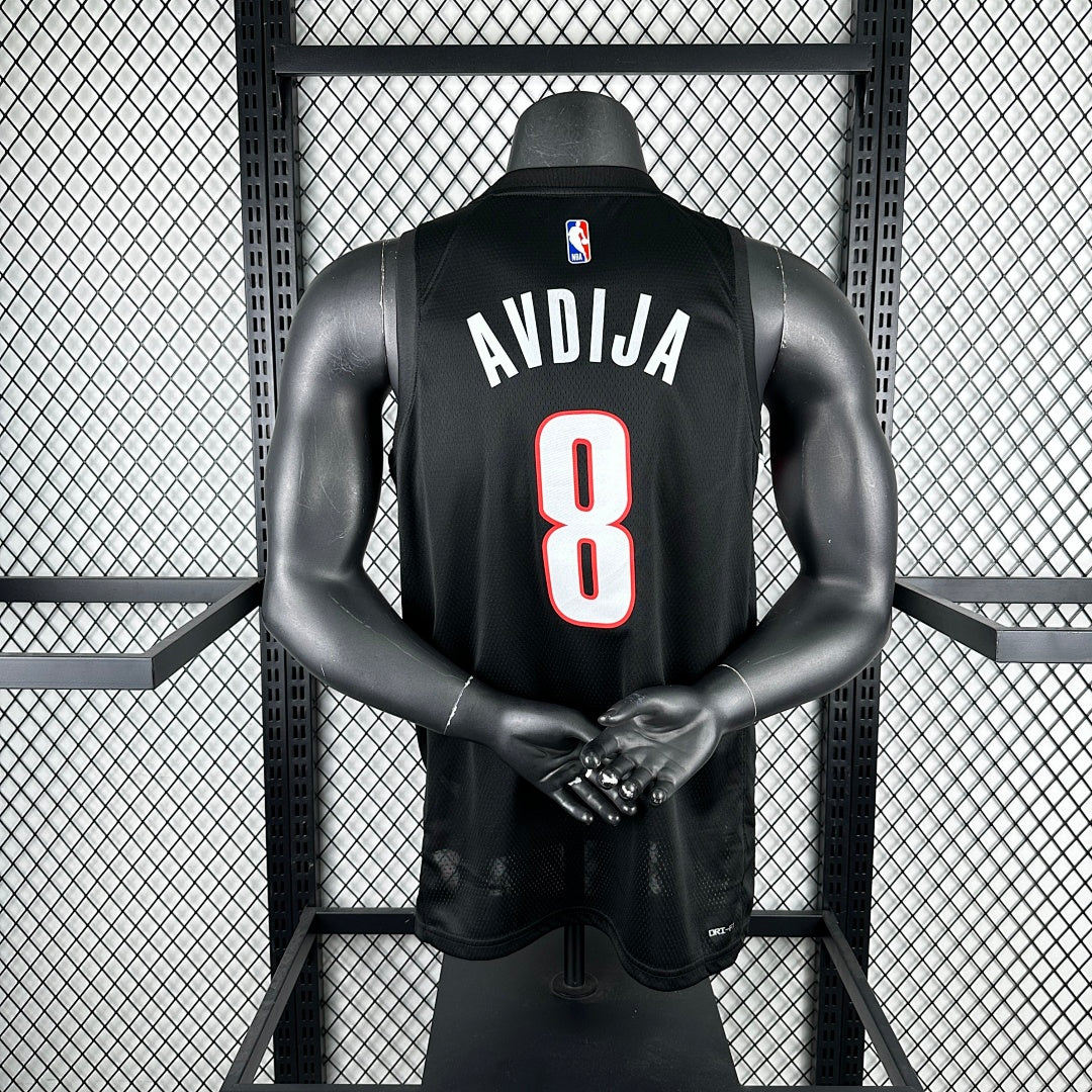 season Portland Trail Blazers away black 8 # Avdija NBA jersey S-XXL6