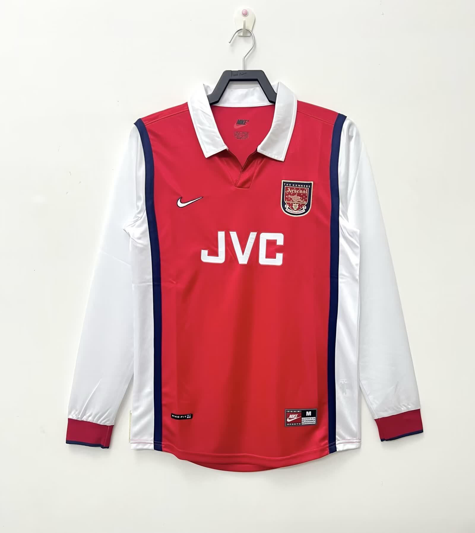 Retro 1998 Arsenal Home Long Sleeves S-XXL