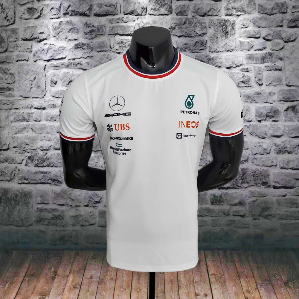 2022F1 Racing Suit - Mercedes White s-5xl