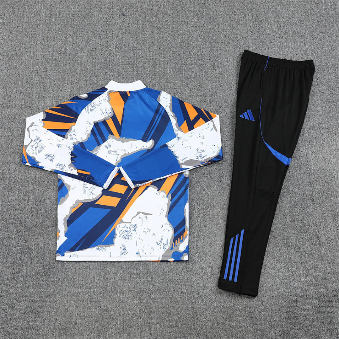 /26 Real Madrid Huanglan Half Pull Training Suit (Adults&amp;Kids)7