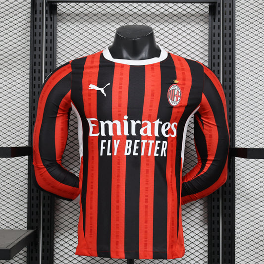 24/25 long sleeved AC Milan home player version S-XXL