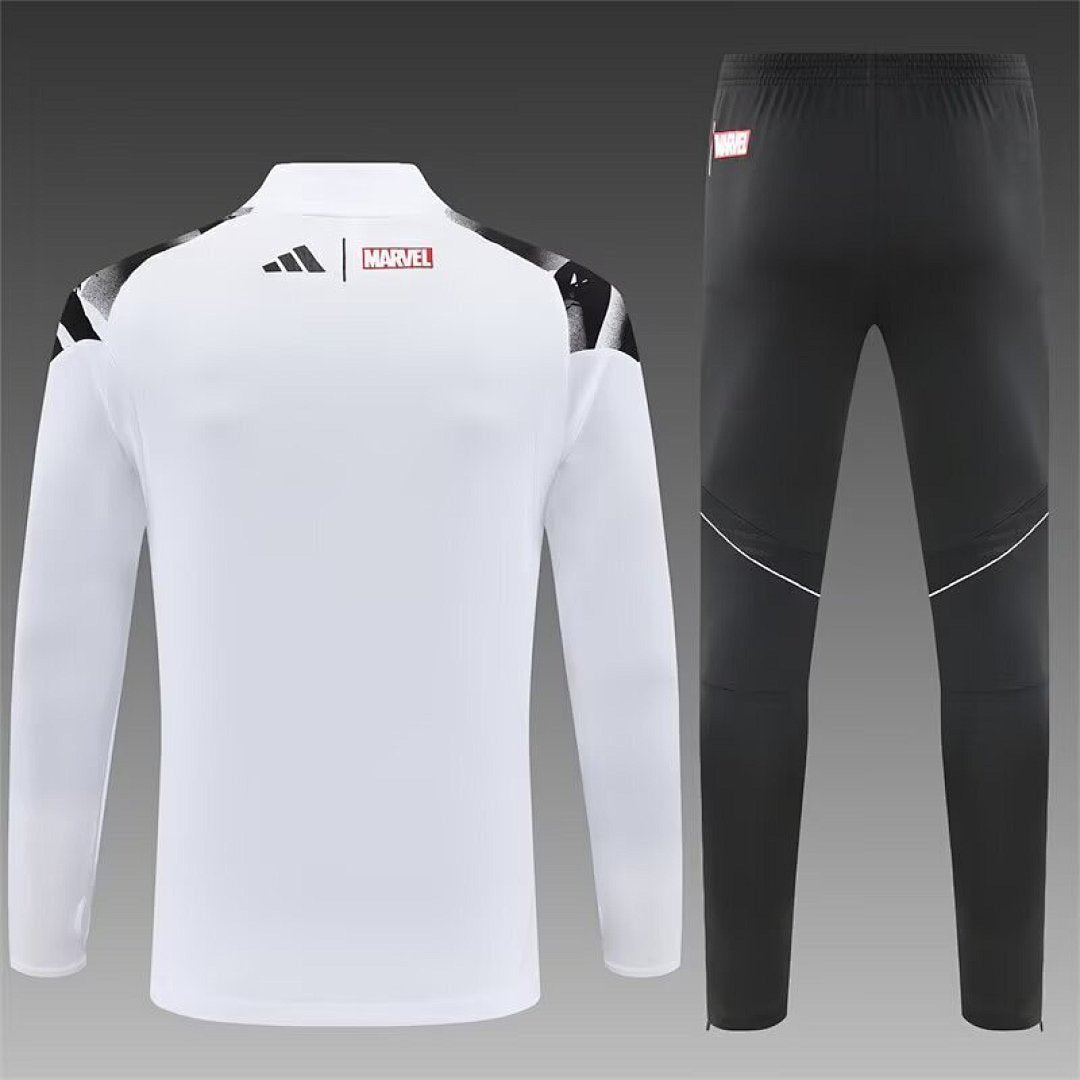 /26 Real Madrid White Half Pull Training Suit Yupoo Soccer Jerseys (Adults&amp;Kids)7