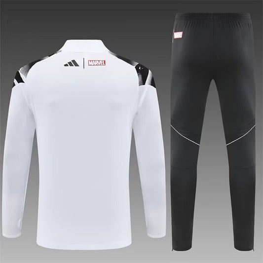 /26 Real Madrid White Half Pull Training Suit Yupoo Soccer Jerseys (Adults&amp;Kids)7